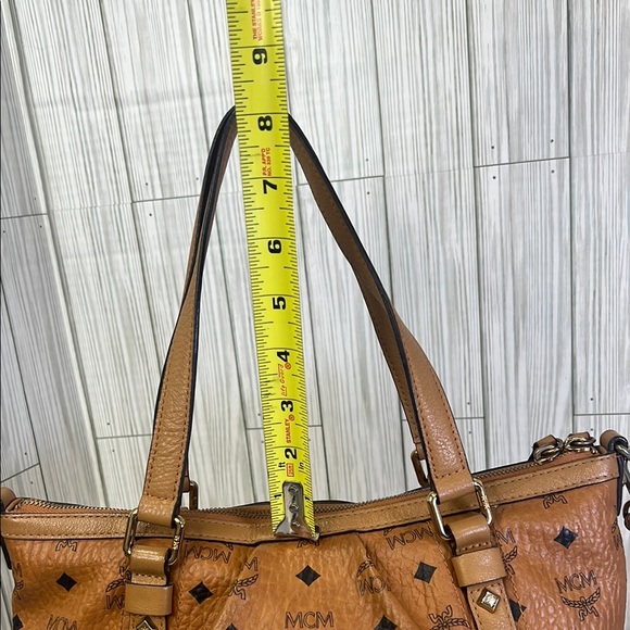 MCM Tan Monogram Tote with Versatile Straps - Picture 11 of 13